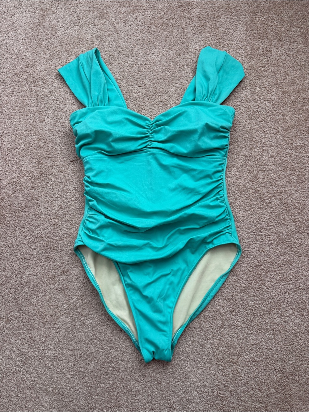 Magicsuit The Natalie Cap Sleeve Sweetheart Neck Turquoise One Piece Swimsuit 12